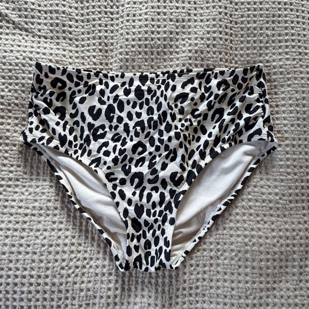 Kona Sol Leopard High Waisted Bikini Bottoms